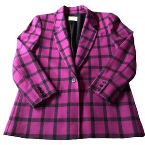 PENDLETON WOMENS PURPLE AND BLACK WOOL BLAZER ESTIMATED SIZE 10